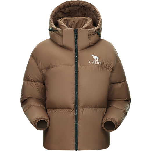 Camel 660 Chaqueta de caída alta para mujeres con capucha con capucha a prueba de viento para mujeres 724ca6b601b, marrón seco, mujeres 2xl