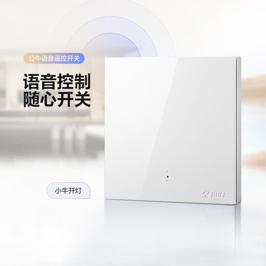 BULL smart switch, voice/manual control, no need to connect to the Internet, one-person remote control switch, white GTQ112