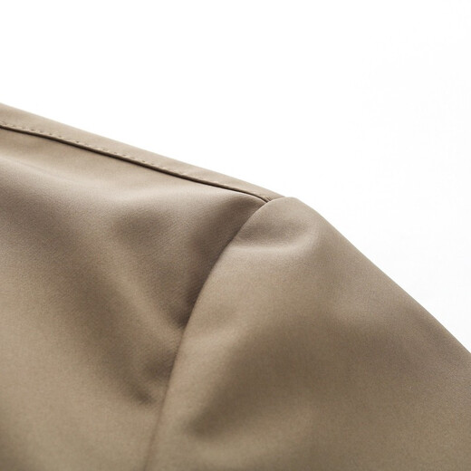 YOUNGOR windbreaker men's double lapel long cotton windbreaker polyester fiber not easy to wrinkle, shape-keeping, elastic and durable VYCF429949YAA Khaki L 175/96A