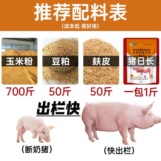 Male grazing pig day lengthening fattening pig fattening and weight gain promotion pig feed additive large pig premix piglet concentrated feed Lanyuan Liankang Blue Ear Ring Swine Fever 6 sets