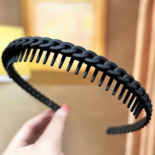 Meipai Hot Selling Sweet and Versatile Hair Hoop Women's Face Wash Anti-Slip Hair Bundle Bangs Broken Hair Hair Clip Hair Accessories SN1270 Black Small Hair Hoop