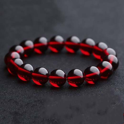 Dingying 7A grade amber blood amber bracelet, round beads for men and women, hand-held large beads rosary beeswax bracelet, gift for husband, car gear beads, 0.8mm single circle 7A (women's model)