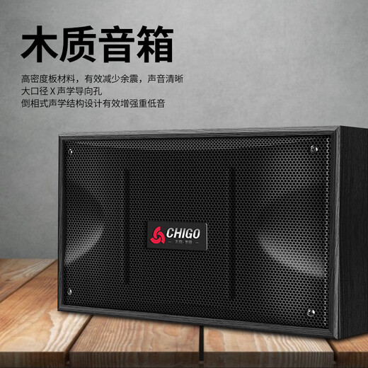 志高（CHIGO） 家庭影院ktv音响套装家用K歌点歌带话筒卡拉ok无线蓝牙功放一体机音箱全套设备 尊享+无线话筒*2+16寸点歌机*1