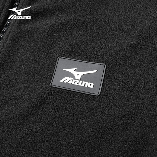 Mizuno (MIZUNO) Fleece Jacket Men's Outdoor Warm Windproof Spring and Autumn Top NKA2CC2641 Black 2XL