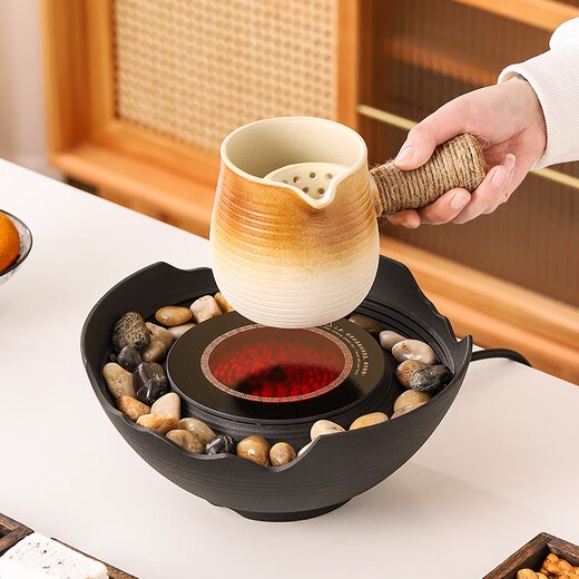 Haomai stove-cooked tea roasted milk pot tea maker 2025 new complete tea set set household teapot Mid-Autumn Festival gift 1 pack gradient style pot kettle 550ml