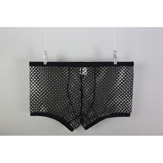 Confidential delivery, sexy men's sexy underwear, men's thong underwear, fully transparent T-pants, passion-free nightclub opening, white, men's underwear, large mesh, medium size