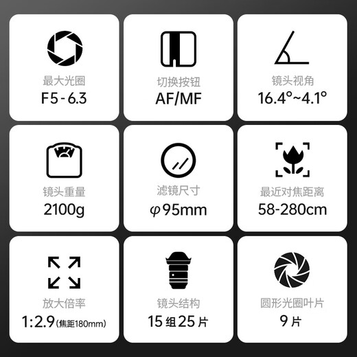 SIGMA 150-600mm F5-6.3 DG DN OS Sports full-frame mirrorless super telephoto zoom lens for bird shooting and lotus shooting (Sony mount)