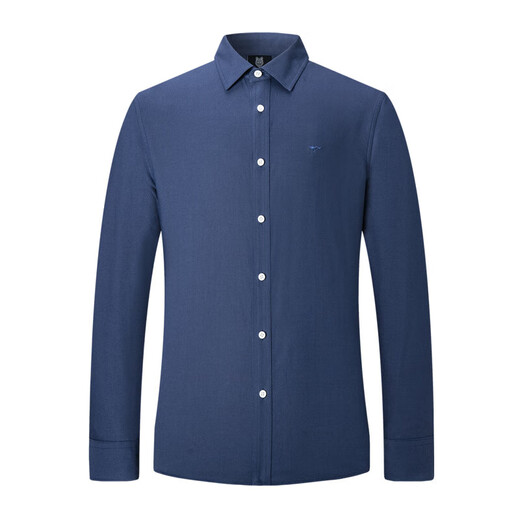 七匹狼长袖衬衫男士秋季纯棉磨毛牛津纺商务休闲职业衬衣男上装