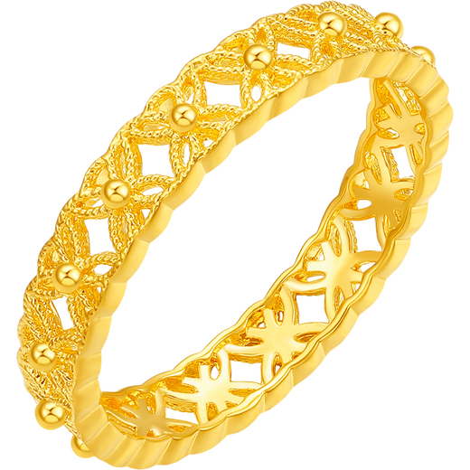 Saturday Fu has money to spend 5G technology gold ring girl birthday gift price A0112790 No. 16, about 2.59g
