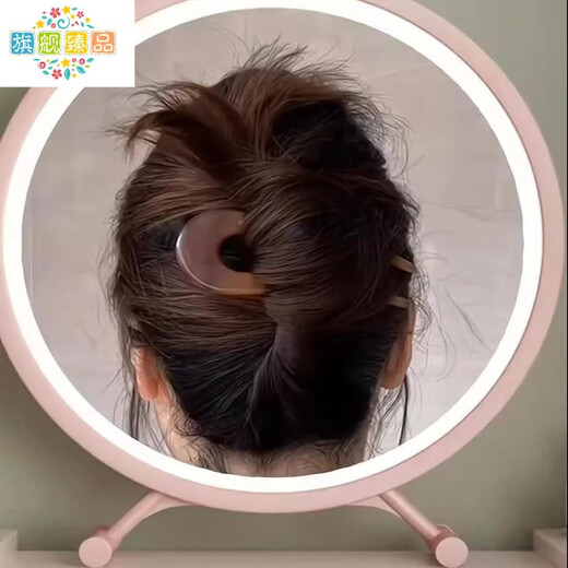 Xiao Hui's high-end acetic acid U-shaped hairpin 2024 new hairpin back of the head hairpin headband ball head hair iron artifact U-shaped hairpin caramel color 14cm plus size suitable for hair volume