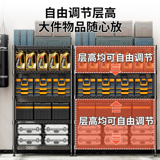 Yicai Nianhua 1.2-meter heavy-duty shelf household storage rack multi-functional storage rack floor-standing shelf household sundries rack 2608