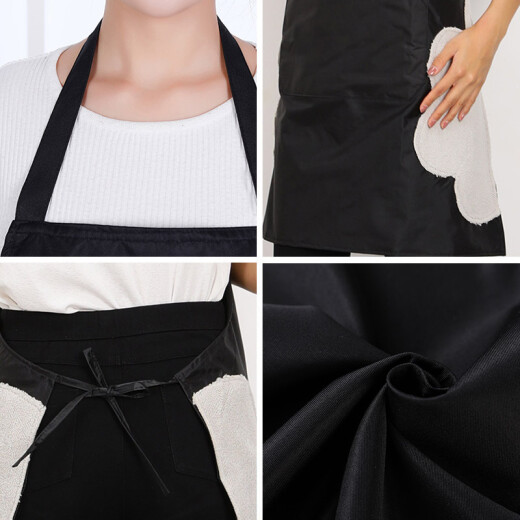 FOOJO hand-wipeable apron waterproof and oil-proof fashionable unisex apron small chrysanthemum