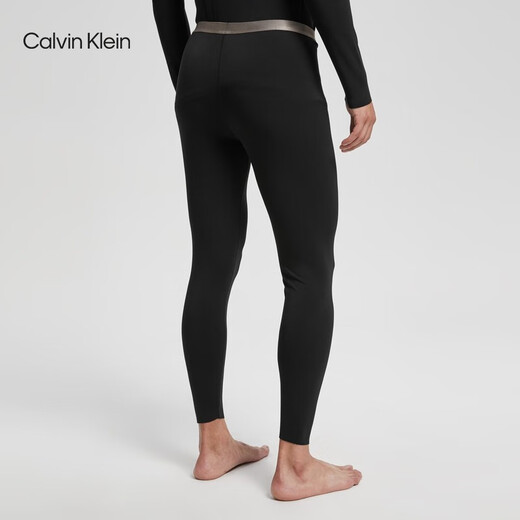 Calvin Klein Christmas Gift CK Thermal Gravity Thermal Underwear Zodiac Year New Year Red Sweat-wicking and Heating Autumn Clothes as You Like AD0002-UB1-Men's Thermal Trousers Truffle Black L