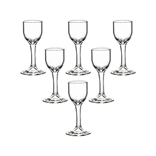 Katav white wine glass dispenser set lead-free crystal glass with graduated wine glass bullet cup Maotai cup spirit cup handmade Maotai cup 6 cups 15ml