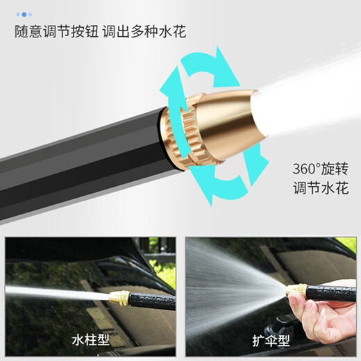 Giant wood car wash high-pressure spray gun household telescopic water hose tap water spray gun powerful pressurized yard pouring car wash artifact 30-meter telescopic tube car wash high-pressure water gun