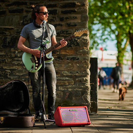 BOSS CUBE-Street II Portable Outdoor Guitar Singing Speaker Electric Wind Instrument Speaker CUBE ST2 Black + Bluetooth Adapter