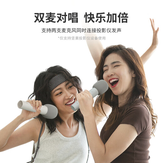 JMGO smart wireless microphone Q2 (dual version), long-lasting battery life, professional karaoke microphone core, multiple sound effect mode adjustments