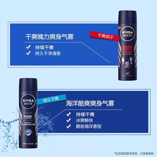 NIVEA Men's Ocean Cool Refreshing Mist 150ml (men's antiperspirant, dry underarms)