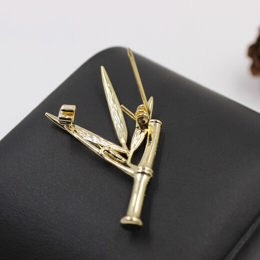 Xifei men's Chinese style bamboo brooch, corsage, literary style, gentleman's calmness, bamboo pin style brooch, suit and coat clothing accessories