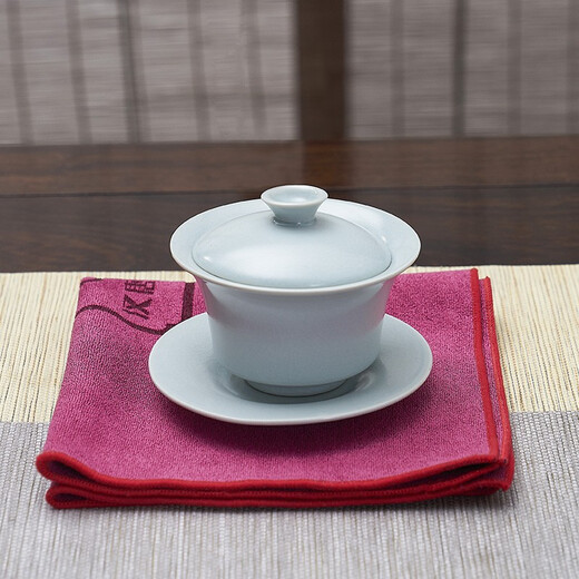Han and Tang Dynasty thickened absorbent tea towels, tea cloths, tablecloths, tea mats, rags, tea mats, tea tables, tea trays, kung fu tea sets, tea ceremony accessories, thickened tea towels. Red. 35*35cm