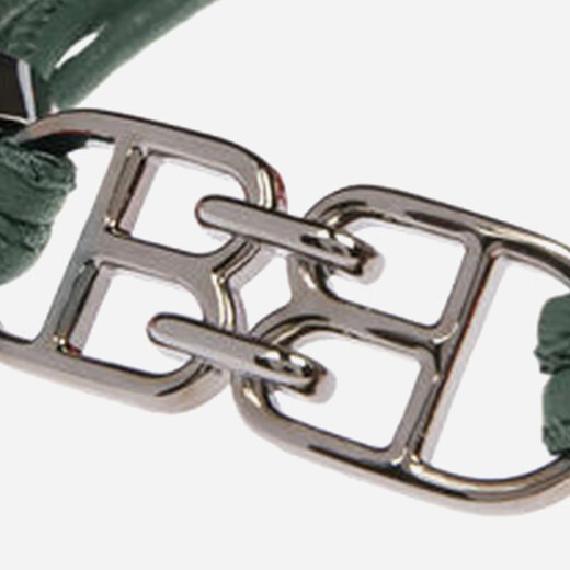 BALLY Men's Cowhide B Buckle Logo Fashion Braided Bracelet 6303613 Dark Green New Year's Valentine's Day Gift