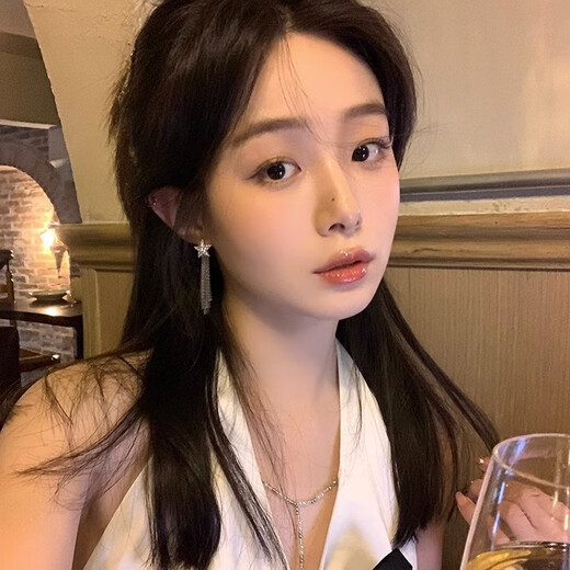 Nianfu earrings for women without pierced ears, new mosquito coil earrings, niche exquisite star tassels, women's Mid-Autumn Festival gifts for girls, mosquito coil ear clips, star tassels