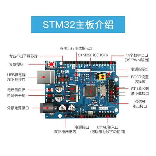 Yuechangsheng M32 Development Board, Smart Car Tracking und Hindernisvermeidung Mikrocontroller, Blue WiFi Fernbedienung, Roboter -Smart Car, 50A -Auto -Paket a