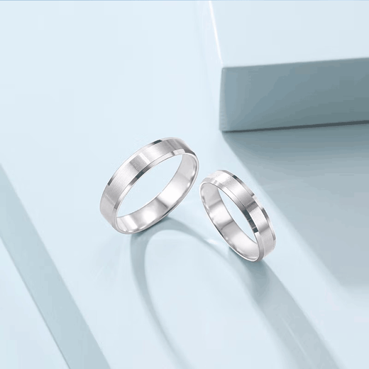 Kaibaolou Pt950 platinum ring couple platinum ring women's wedding glossy closed ring New Year's Day gift No. 10-4.2g