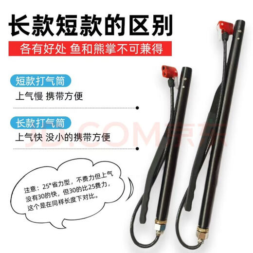 Side pressure pump 30 portable pump suitable for disabled people high pressure pressure measuring pump tire inflation 25*490 outer diameter 25 inner diameter 20 length 490mm