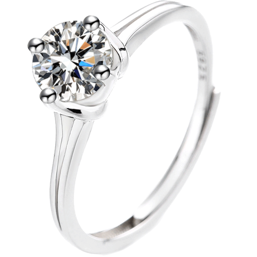 EothPT950 Platinum Moissanite Diamond Ring Girls Platinum Request Marriage 520 Valentine's Day Birthday Gift for Girlfriend PT950 Platinum Moissanite Ring + Certificate