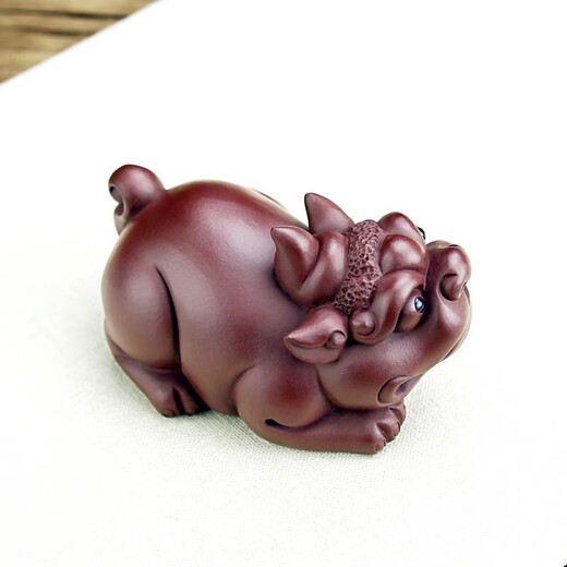 Guyuetang Yixing Zisha tea pet master Chen Hongjun's pure handmade Pixiu lucky tea play Kung Fu tea set ornaments can raise high-end Wealth-receiving Pixiu Chen Hongjun's handmade works