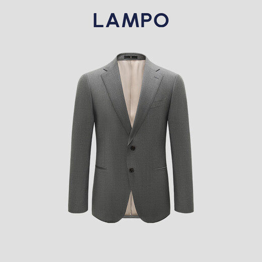 Blue Leopard (LAMPO) high-end business series 130 S all-season commuting formal men's wool suit suit top medium gray medium gray 50 (175/100) C