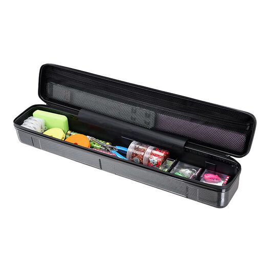 Zailu Fishing Rod Storage Box Aluminum Alloy Multifunctional Hard Shell Fishing Storage Bag Fish Float Portable Large Capacity Hard Shell Bag for Fishing Hard Shell 20*20*16 Carbon Fiber Pattern