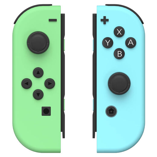 JD Express switch game controller is suitable for Nintendo JOYCON controller somatosensory vibration for two people in a row NS plug and play Switch2 controller OLED mint green blue + hand rope supports somatosensory/original fitness ring *with NFC