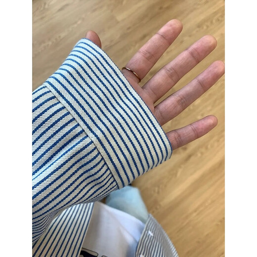 迪伽达复古条纹长袖衬衣男士春秋冬季新款衬衫男女同款休闲宽松开衫外套 ZSFS-C51黑色 XL