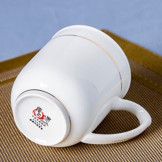 Tao Xianghui tea cup ceramic cover cup medium bone china water cup Phnom Penh conference cup office cup hotel business tea meeting cup