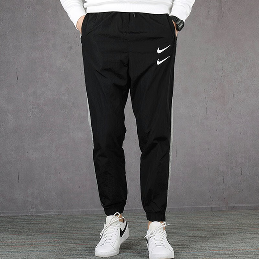 NIKE Retro Sports Side Striped Double Hook Woven Leggings Casual Knitted Sports Pants Men's Black CJ4878-010 S
