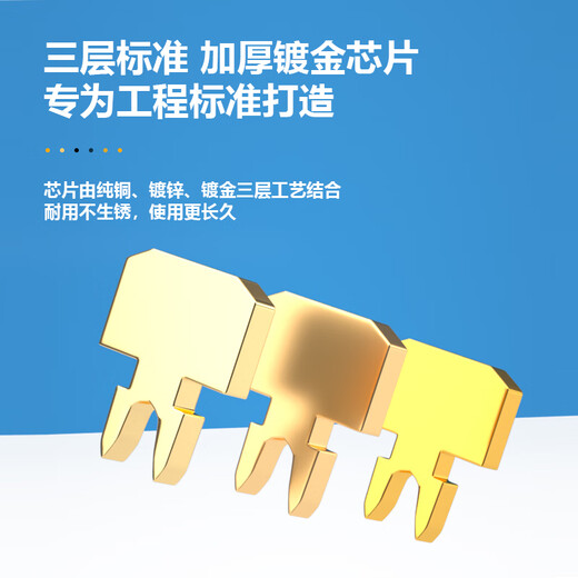 礼嘉 6P2C短体水晶头 纯铜镀金6P2C语音电话线接头 RJ11接口非屏蔽2芯语音电话线连接插头 30个装 LJ-2UTP30