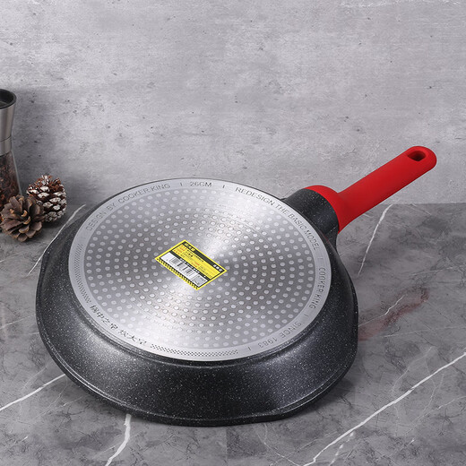 Kochen Dahuang Kochking King Kochen Dahuang Bratpfanne Maifanshi Flacher Boden Nicht-Stick-Pfanne Haushalte Multifunktions-V-förmige Bratpfanne gebratene Eier gebratene Steak Pfannkuchen 26 24 cm kleine V Frittingpfanne