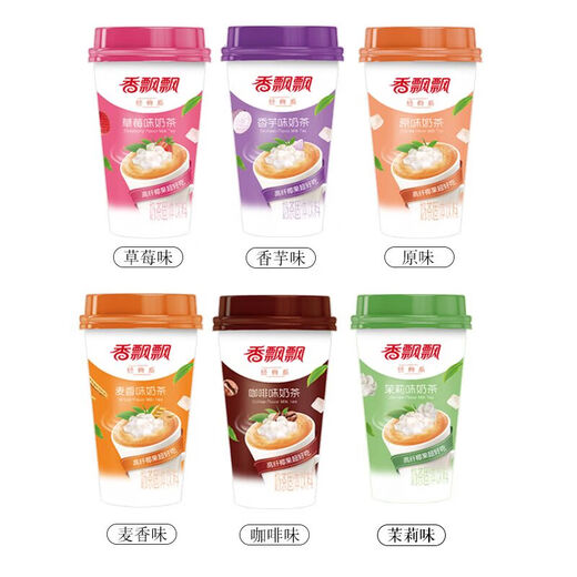 Xiangpiaopiao milk tea 12 cups full box classic taro original coconut brew instant milk tea wholesale drink affordable 12 cups original flavor + wheat flavor + taro 4 each