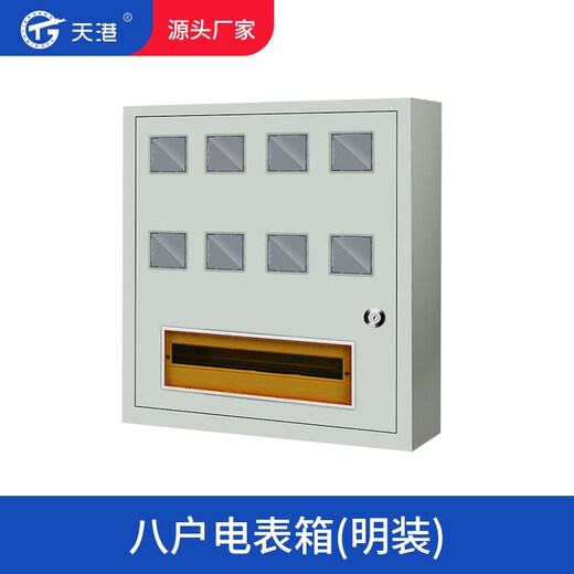 PZ40 Einphasen-Zählerkasten 8-Haushalts-Verteilerkasten DZ47 Führungsschieneninstallation Haushalt Aufputz-Einzel-C45 Wandmontage 8-Haushalt Unterputz 8-Haushalt Aufputz Höhe 650*Breite 600*Tiefe 140