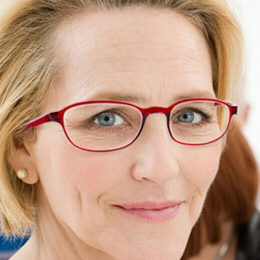 Qustar's new soft-leg reading glasses, reading glasses for men and women, comfortable and elegant TR90 ultra-light resin, fashionable, simple and not easy to break, reading glasses, black 200 degrees (recommended for 55-59 years old)