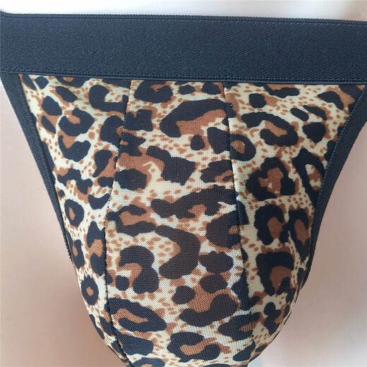 Private Shang Men's Leopard Print Briefs Sexy T-Pants Temptation T-Pants Large Elasticity One Size 170Jin Jin is equal to 0.5kg within