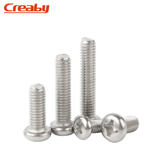 Creaby304 stainless steel cross round head screws pan head bolts screws switch socket panel machine wire M4*10 50 pieces