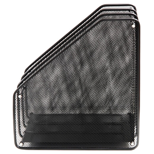Deli Multifunctional File Frame File Rack Metal Mesh Triple Magazine Box Metal File Bar 9197