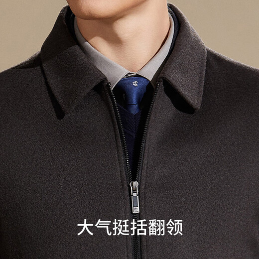 Antonio detachable goose down liner light luxury business cashmere wool jacket men's thickened middle-aged short woolen warm coat