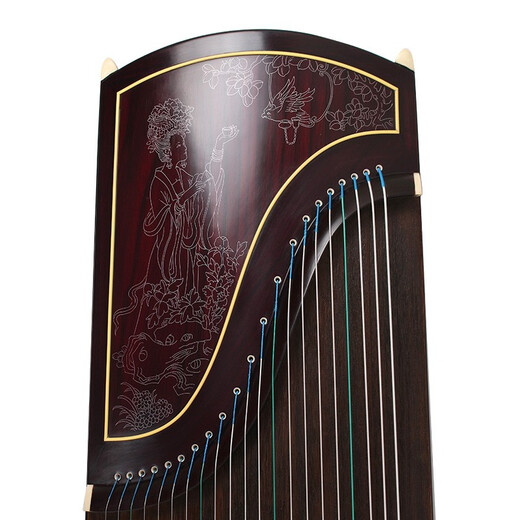Dunhuang Brand Guzheng 698 Serie Broadleaf Sandalwood Performance Guzheng Shanghai National Musical Instrument Factory 1 698J-GF Guifei Parrot (conjunto completo de accesorios)