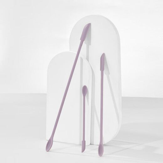 FOZO cosmetic scoop, silicone spatula, foundation lotion bottle wall residue scoop, facial cream scoop, large pink stick, thickened upgrade, 1 piece