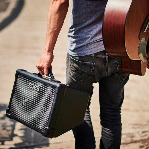 BOSS CUBE-Street II Portable Outdoor Guitar Singing Speaker Electric Wind Instrument Speaker CUBE ST2 Black + Bluetooth Adapter