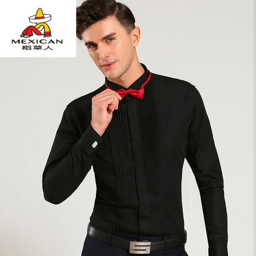Scarecrow printemps chemise à manches longues pour hommes Swallow Groom Wedding Robe de soirée